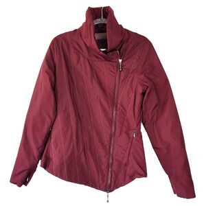 PRANA Women’s Full Zip Breathable Lightweight Burgundy Jacket Sz XS
